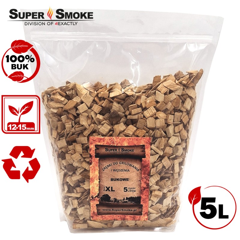 Super dūmų rūkymo traškučiai buko dydis: xl 5 litrai, doypack