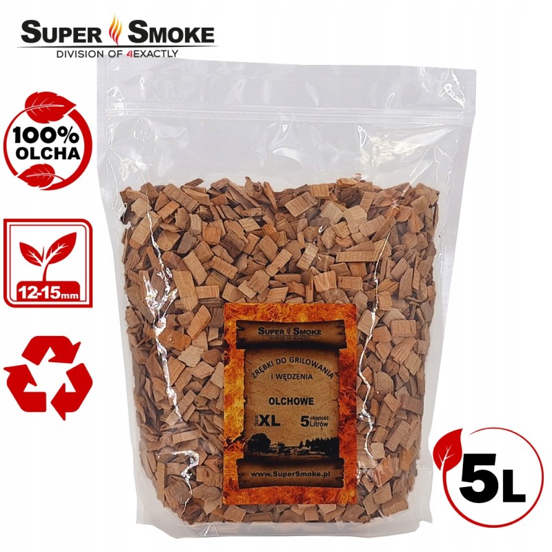 Super dūmų rūkymo traškučiai, alksnio + buko mišinys, dydis: l 5 litrai, doypac