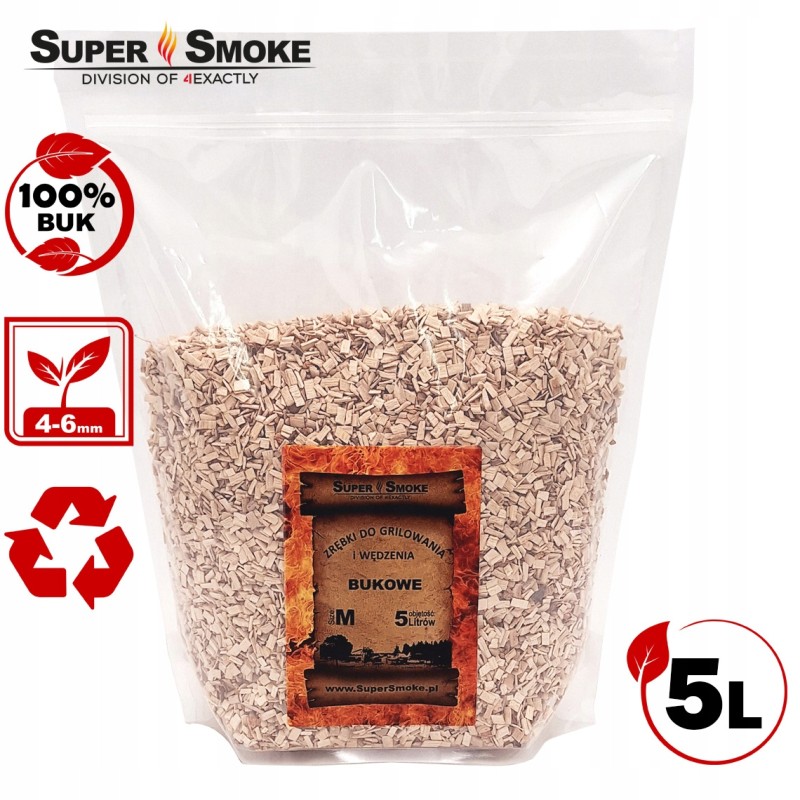 Super dūmų rūkymo traškučiai buko dydis: m 5 litrai, doypack