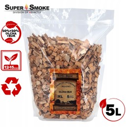 Super dūmų rūkymo traškučiai, alksnio + buko mišinys, dydis: xl 5 litrai, doypa