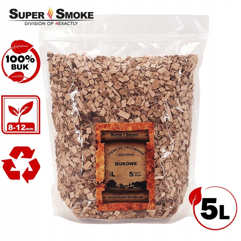 Super dūmų rūkymo traškučiai buko dydis: l 5 litrai, doypack