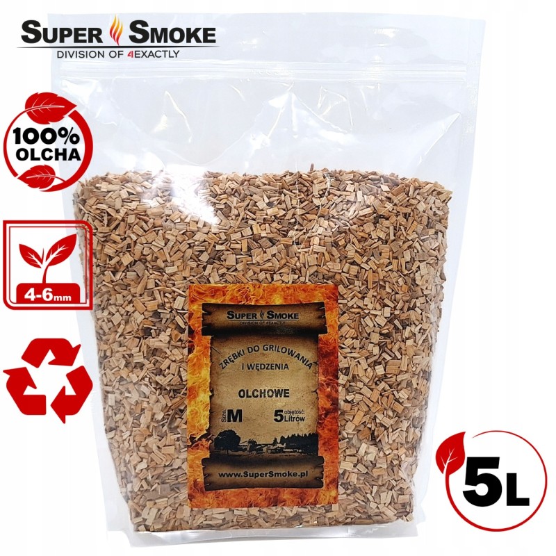 Super dūmų rūkymo drožlių alksnio dydis: m 5 litrai, doypack