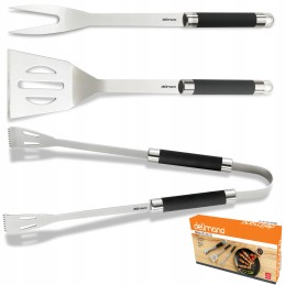 Delimano Brava nerūdijančio plieno kepsninės priedų rinkinys