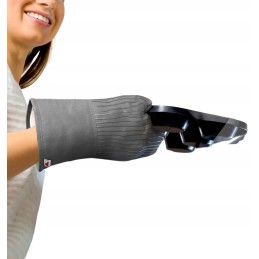 2 vnt grilio virtuvinės pirštinės, karščiui atsparios, židinys, orkaitė, židinys, pilka