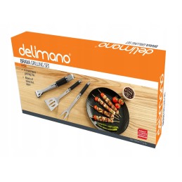 Delimano Brava nerūdijančio plieno kepsninės priedų rinkinys