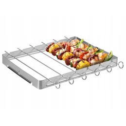 6x kebabo iešmelių rinkinys su grillmeister rėmeliu