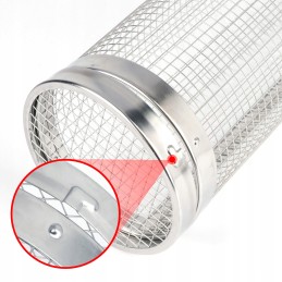 BBQ grilio krepšelis, tinklinės grotelės daržovėms, 19 x 8 cm, nerūdijantis plienas