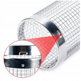 BBQ grilio krepšelis, tinklinės grotelės daržovėms, 31 x 10 cm, nerūdijantis plienas