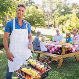 BBQ grilio krepšelis, tinklinės grotelės daržovėms, 31 x 10 cm, nerūdijantis plienas