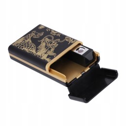 Nešiojamas cigarečių dėklas su įkraunamu žiebtuvėliu