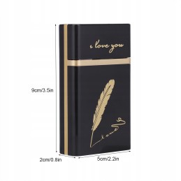 Nešiojamas cigarečių dėklas su įkraunamu žiebtuvėliu