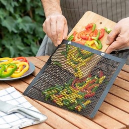 2x vokų dėklo tinklelis tefloninis kilimėlis su užsegimu