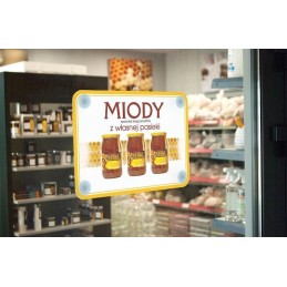 Siūlome reklaminę lentą siurbtukų 'medus tiesiai iš bityno' - gražią mobilią lentą, kurią galite perkelti!!!