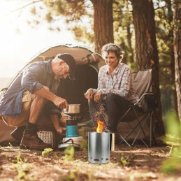 Kaminas šašlykinės ar briketų apšvietimui