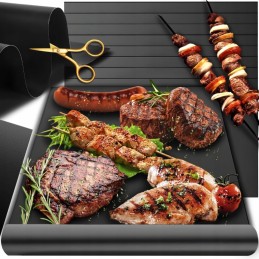 Tefloninis grilio kilimėlis 4 vnt 40 x 33 cm kepimui daugkartinio naudojimo skarda