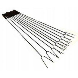 Laužo lazdos, nerūdijančio plieno šakutės, 120 cm, 10 vnt