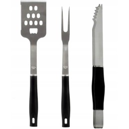 Stalo įrankiai kepsninės reikmenys žnyplės mentelė šakutė nerūdijantis plienas - BBQ