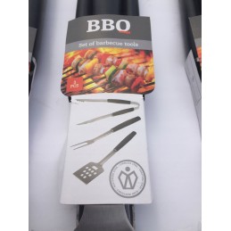 Stalo įrankiai kepsninės reikmenys žnyplės mentelė šakutė nerūdijantis plienas - BBQ