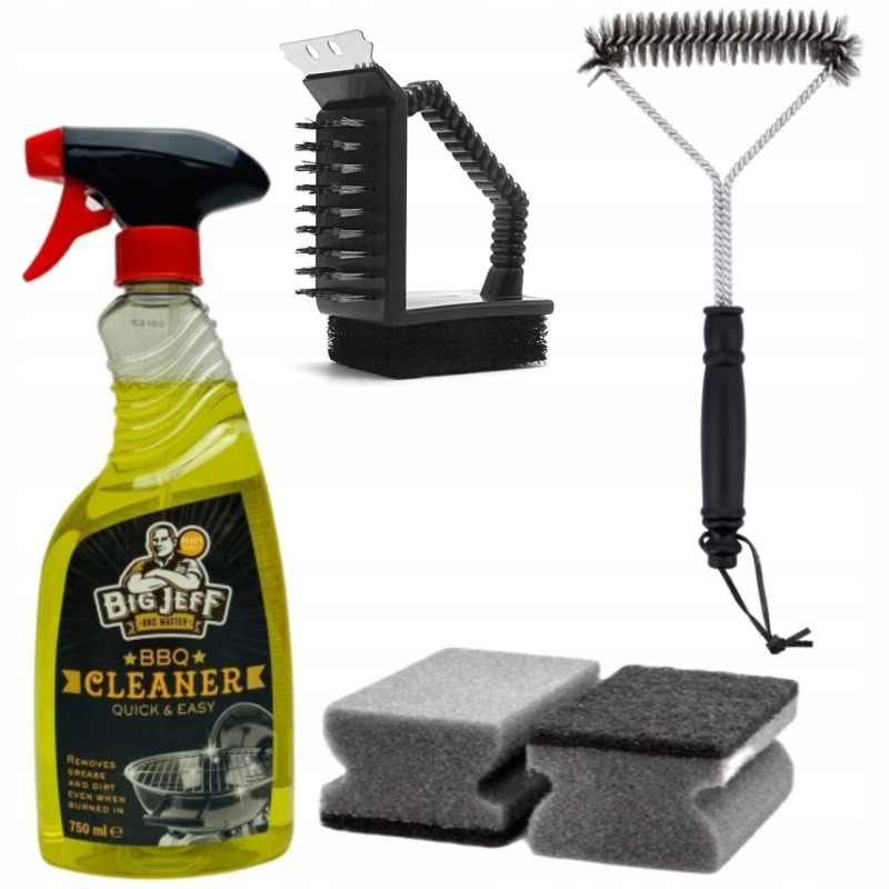 Rinkinys griliui valyti skystu šepetėliu