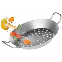 Grillmeister 28 5x4 5 cm geležinė grilio keptuvė