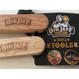 Grilio stalo įrankių rinkinys, žnyplės, šakutė, mentelė