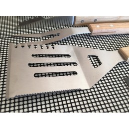 Grilio stalo įrankių rinkinys, žnyplės, šakutė, mentelė