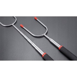 4x teleskopinis kotelis dešrelėms kepti ant laužo