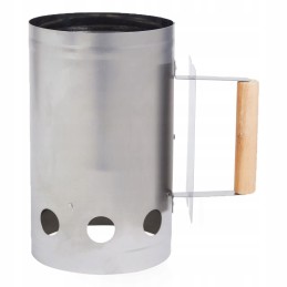 Kaminas anglies briketų kepsninei apšviesti