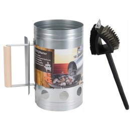 Kaminas anglies briketų grotelių apšvietimui, nerūdijantis plienas, 17 cm x 27 cm