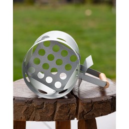 Kaminas anglies briketų grotelių apšvietimui, nerūdijantis plienas, 17 cm x 27 cm