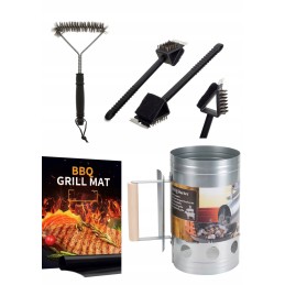 Kaminas anglies briketų grotelių apšvietimui, nerūdijantis plienas, 17 cm x 27 cm