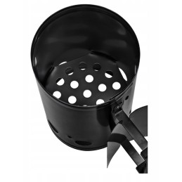 Kaminas Big Jeff šašlykinės apšvietimui, juodas, cinkuoto plieno, su rankena