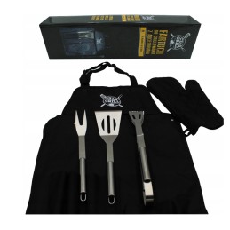 Grilio prijuostė su priedais, 5 vnt