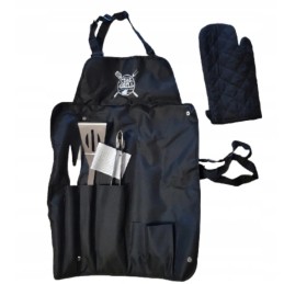 Grilio prijuostė su priedais, 5 vnt