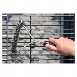 Grill brush for grates, stainless steel, length 43 cm
