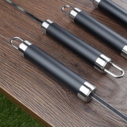 4x plieniniai iešmai kebabams kepti, 47 cm