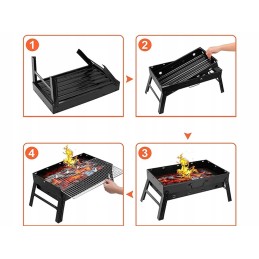 ⭐Turistinis grilis nešiojamas sulankstomas lagaminas anglis stovyklavietės kepsninė⭐