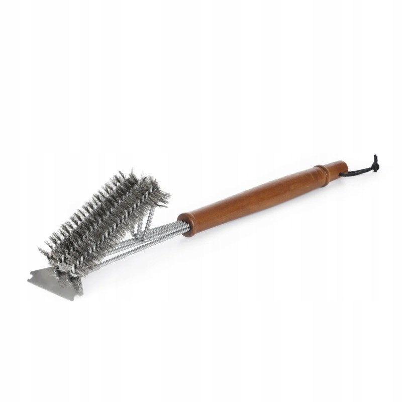 Lengvas grilio šepetys grotelių valymui su grandikliu 44x7 cm homla