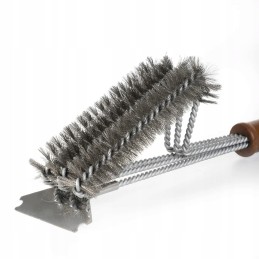 Lengvas grilio šepetys grotelių valymui su grandikliu 44x7 cm homla