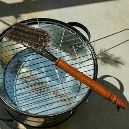 Lengvas grilio šepetys grotelių valymui su grandikliu 44x7 cm homla