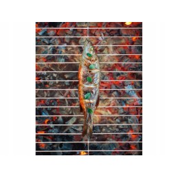 Meister grilio grilio padėklas, nerūdijantis plienas, stačiakampis, 60 x 10, 5 cm