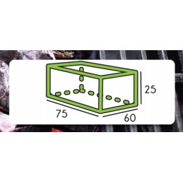 Sodo kepsninės dangtis 75x60x25