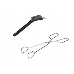 Metalinės žnyplės 30 5 cm grilio sukimosi grilio šepetys išgaubtas
