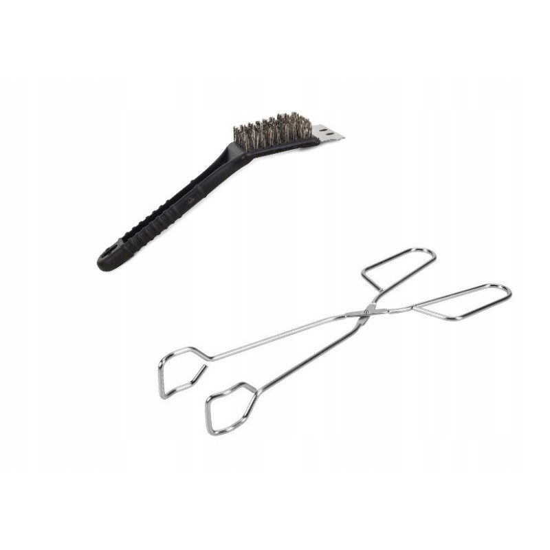 Metalinės žnyplės 30 5 cm grilio sukimosi grilio šepetys išgaubtas