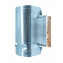 Kaminas anglies briketų kepsninei apšviesti