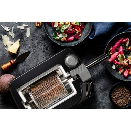 Prietaisas riešutams skrudinti prie laikmenos