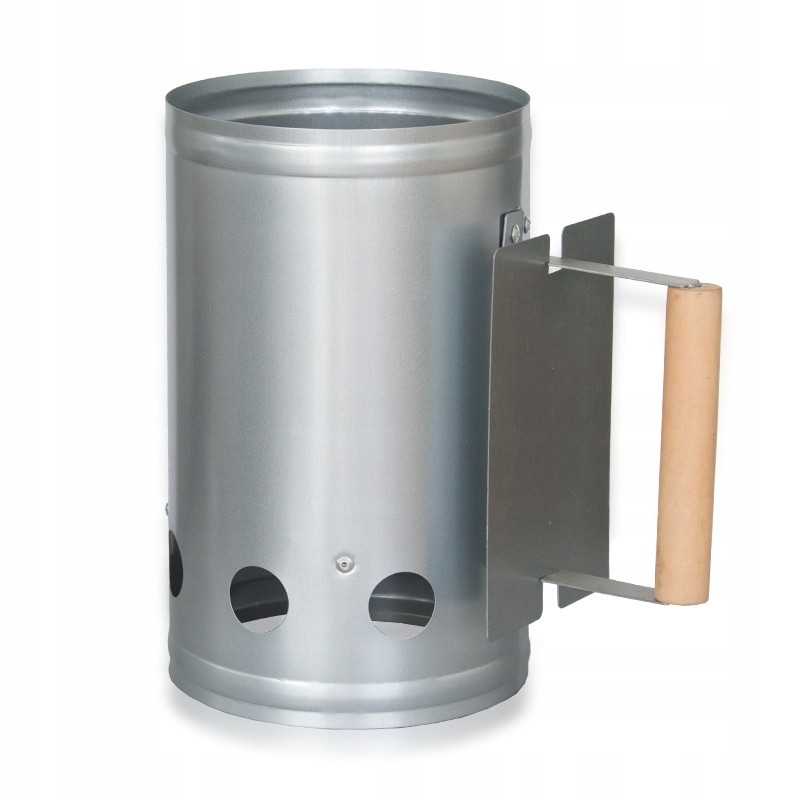 Dūmtraukis pagamintas iš cinkuoto plieno, specialios konstrukcijos anglims ar briketams apšviesti.