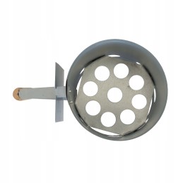 Dūmtraukis pagamintas iš cinkuoto plieno, specialios konstrukcijos anglims ar briketams apšviesti.