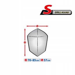 Vandeniui atsparus apvalus grilio dangtelis, mažas