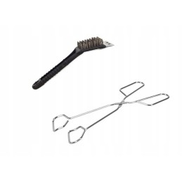 Metalinės žnyplės 30 5 cm grilio sukimosi grilio šepetys išgaubtas